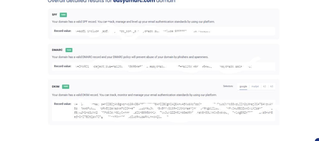 DNS management with DKIM and related records